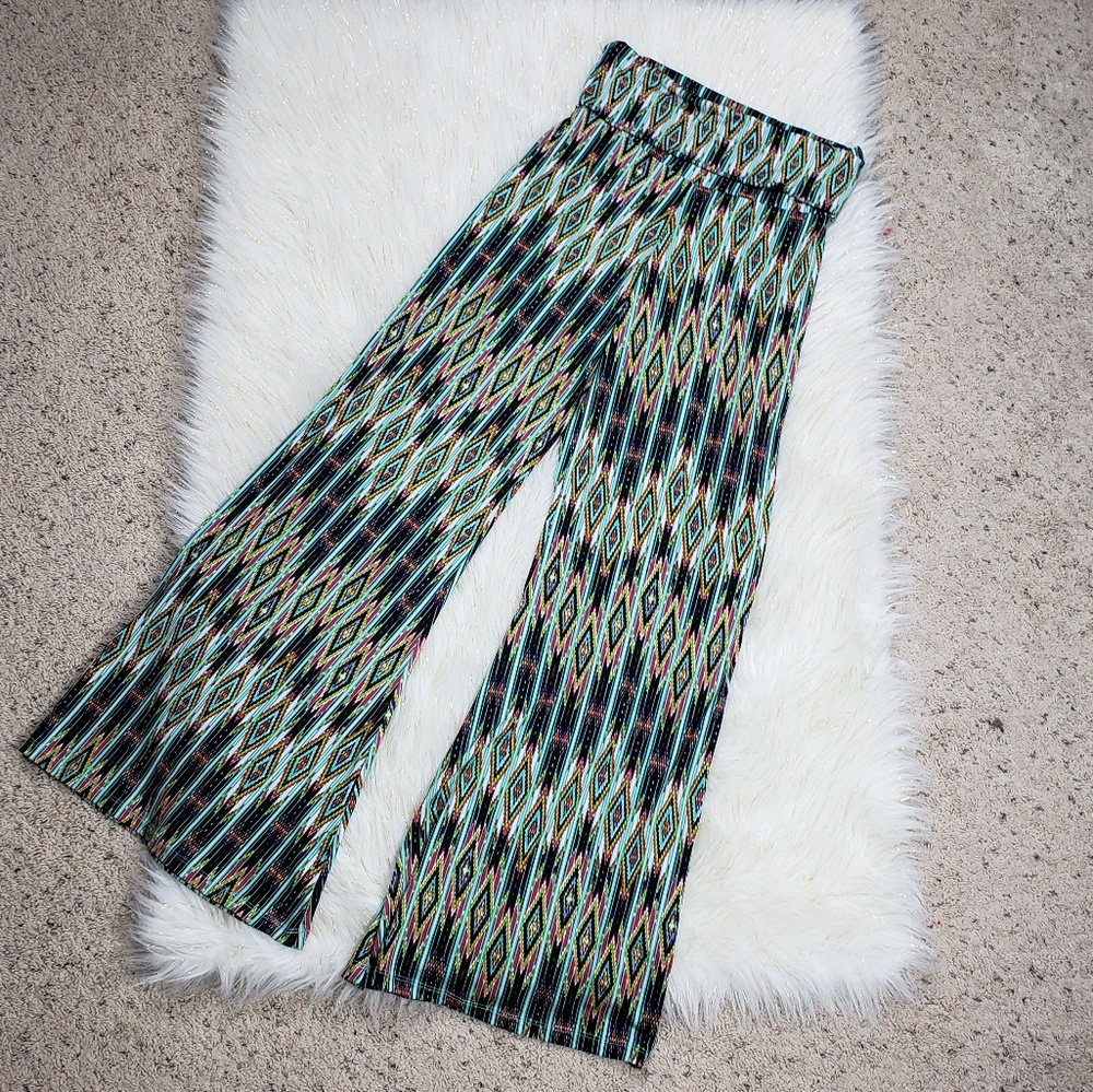 Veronica M Printed Palazzo Flare Boho Pants